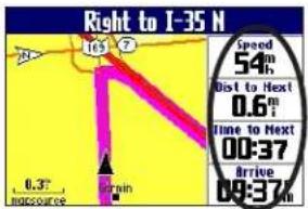 GARMIN Trail Guide - To change the data fields on the Map page: - 1