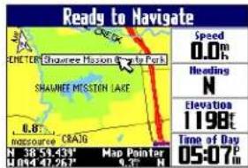 GARMIN Trail Guide - Para guardar un lugar del mapa en Mis localizaciones: - 1