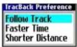 GARMIN Trail Guide - To use TracBack: - 2