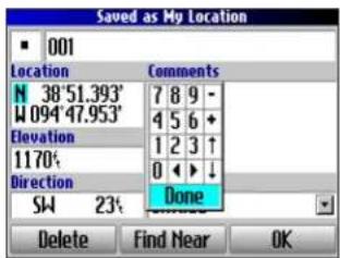 GARMIN Trail Guide - To enter a location's coordinates: - 1