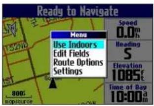GARMIN Trail Guide - Turning off Satellite Reception for Indoor Use - 1