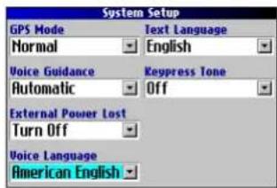 GARMIN Trail Guide - Customizing the Overall System Setup - 1