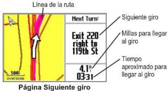 GARMIN Trail Guide - Página Siguiente giro - 1