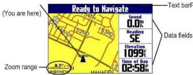 GARMIN Trail Guide - To zoom in and out: - 1