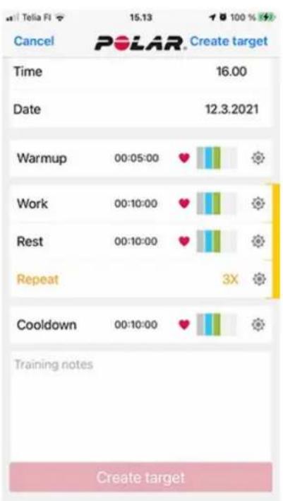 POLAR Ignite 2 - Objectif par phases - 4