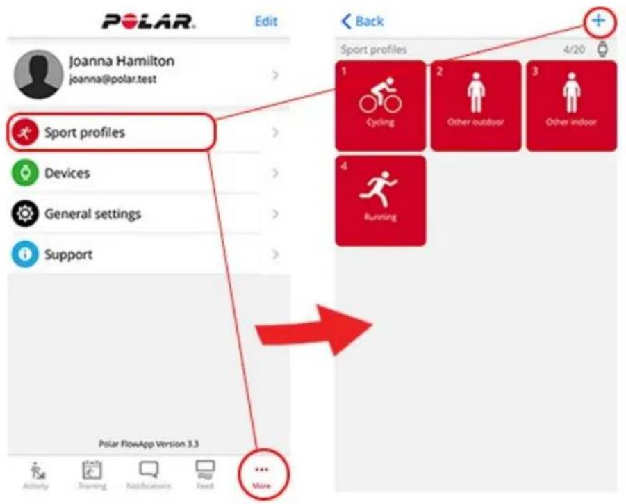 POLAR Ignite 2 - AJOUTER UN PROFIL SPORTIF - 1