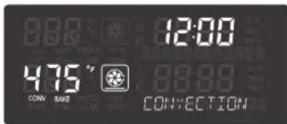 LG LSWS306ST - Displays for the CONV. BAKE mode - 1