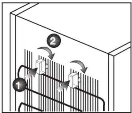 BEKO RFNE312E33WN - Installing the Plastic Wedges - 1