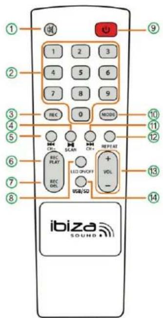 IBIZA SOUND SPLBOX200BK - FERNBEDIENUNG - 1