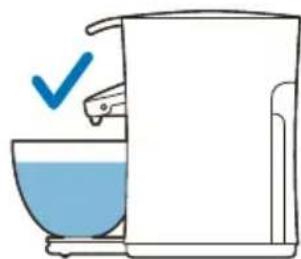 PHILIPS UpBeat SHE2405 - Flushing the machine before first use - 10