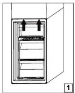 INDESIT LR8 S2 X B - ENLEVER LE RÉCIPIENT DU BAC DU CONGÉLATEUR - 1