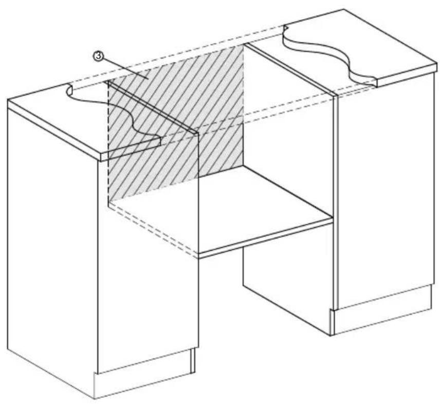 MIELE M 7140 CS - Raccordement meuble bas - 1