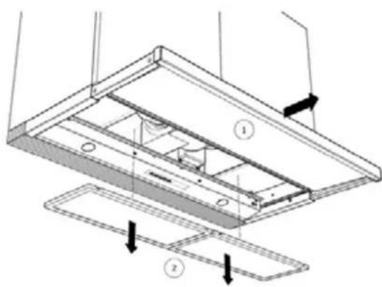 NOVY D 655 - Access to the grease filter - 1