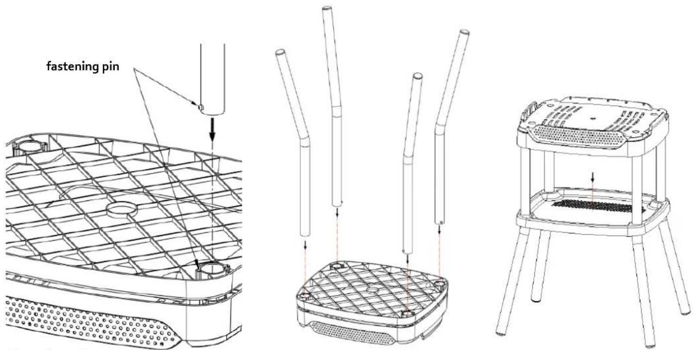 FRITEL BBQ 3256 - e) The support frame - 1
