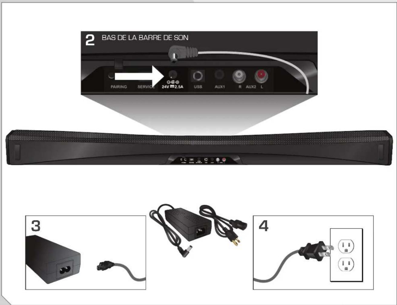 VIZIO SB4020EA0 - CONNEXIONS - 1