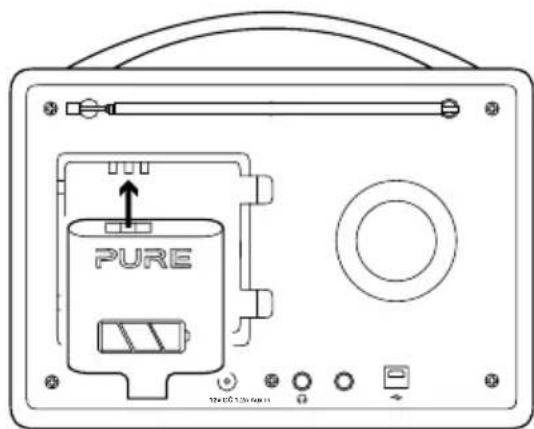 PURE Evoke H4a - Pour insérer une batterie ChargePAK : - 2