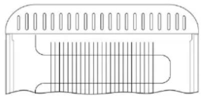 Pure technical line drawing of a mechanical component with no text or symbols