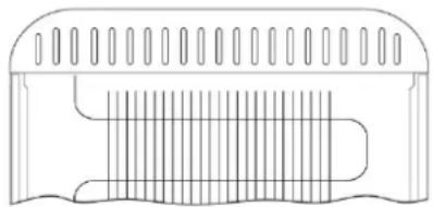 Pure technical line drawing of a mechanical component without any text, numbers, or symbols
