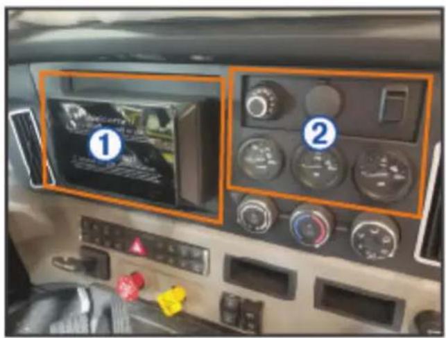 GARMIN Vieo RV 51 - Installation dans le Freightliner Cascadia - 1