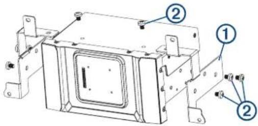 GARMIN Vieo RV 51 - Installation de l'étrier sur le socle pour les véhicules Freightliner M2 - 1