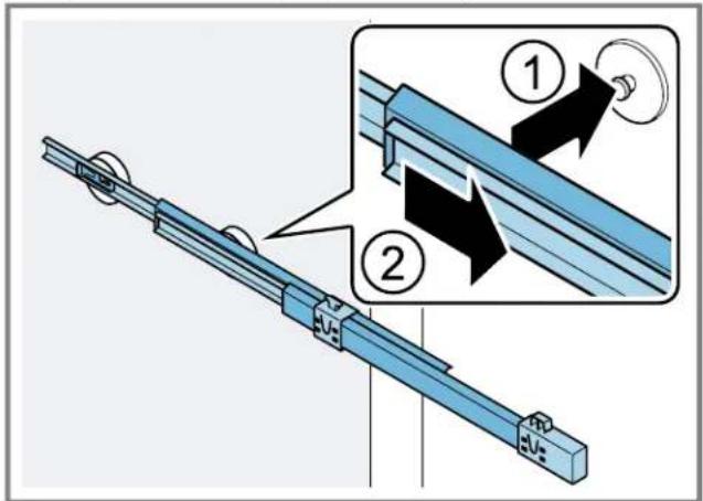 THERMADOR T36FT820NS - Installing the telescopic rails - 1