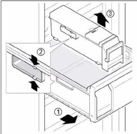 SIEMENS GS36VVWEW - Demontarea recipientului pentru cuburi de gheata - 1
