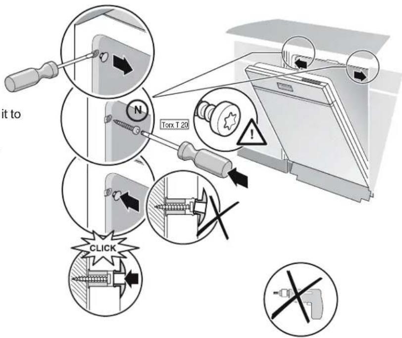 BOSCH SGV78B53UC - SECURING THE DISHWASHER - 5