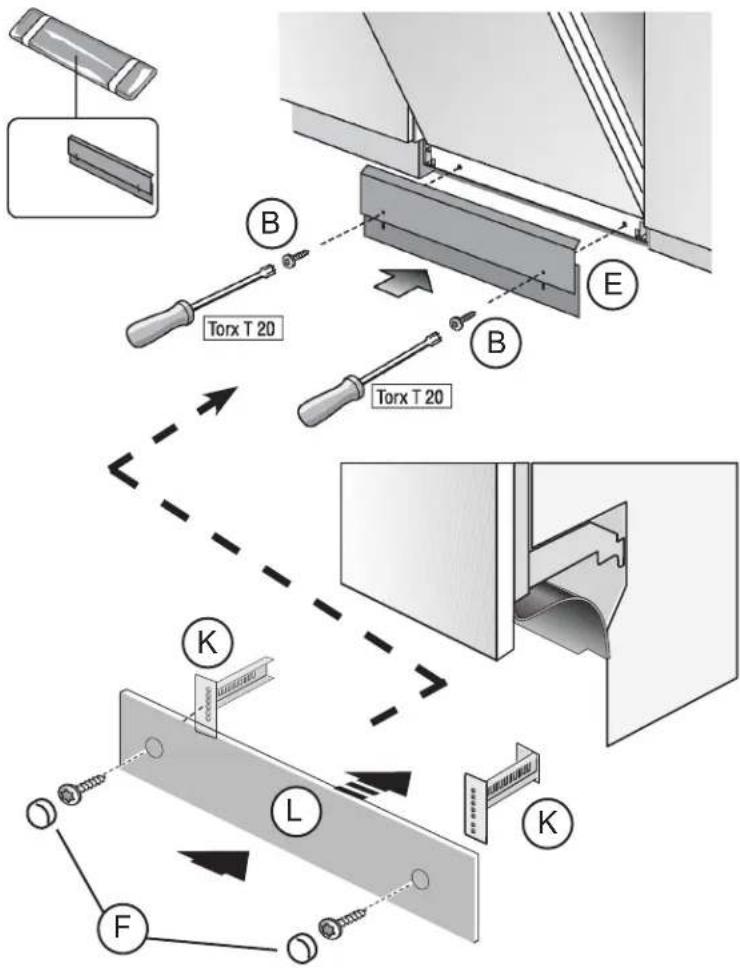 BOSCH SGV78B53UC - Fixation du panneau de plinthe - 1