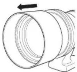 NIKON Monarch ED - Abnehmer der Objektivlinsenkappe/Ausziehen der Gegenlichtblende - 1