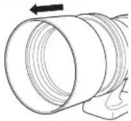 NIKON Monarch ED - Removing the objective lens end cap/extending the lens hood - 1