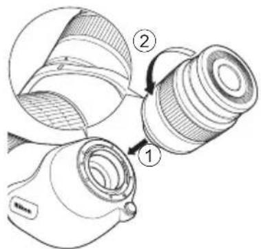 NIKON Monarch ED - 取の付け - 1