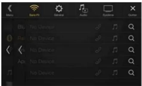 ALPINE X701DA4R - Appuyez sur la touche [ ] (Recherche) en regard de « No Device ». - 1