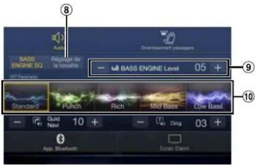 ALPINE X701DA4R - Mode BASS ENGINE SQ - 1