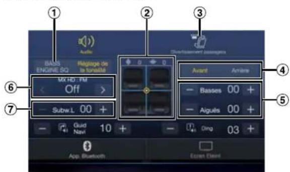 ALPINE X701DA4R - Fonction Réglages audio - 1