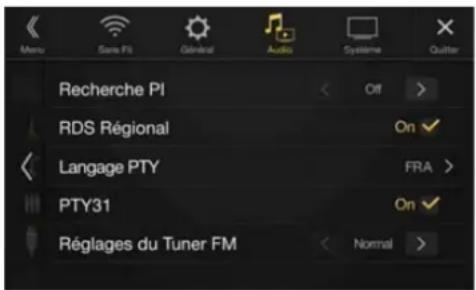 ALPINE X701DA4R - Réglages Radio - 1