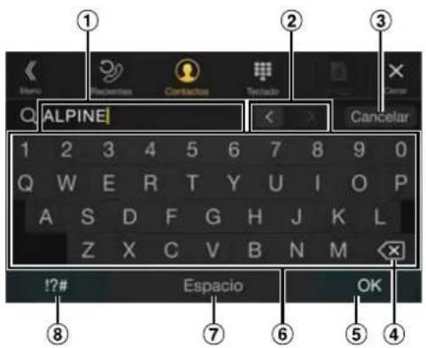 ALPINE X701DA4R - Méthode de saisie des caractères et des numéros (clavier) - 1