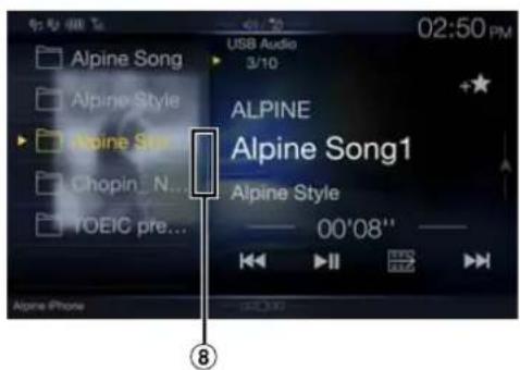 ALPINE X701DA4R - ■ Exemple d'écran du mode de recherche rapide - 1