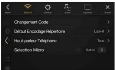 ALPINE X701DA4R - Réglages Téléphone - 1