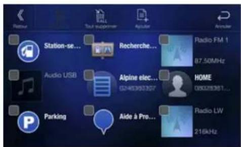 ALPINE X701DA4R - Appuyez sur l'icône que vous souhaitez modifier dans la liste des icônes. - 2