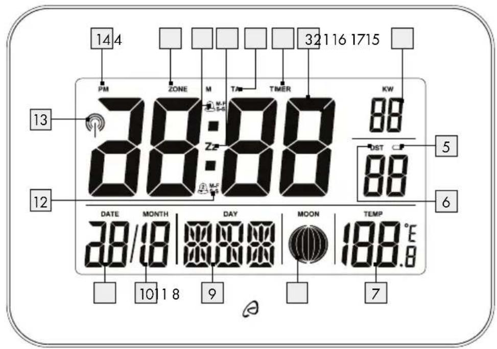 AURIOL IAN 283736 - RADIO-CONTROLLED LCD CLOCK - 1