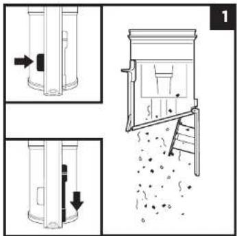 SHARK IZ251EU - REMOVING AND CLEANING THE DUST CUP - 1