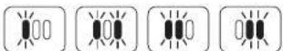 SHARK IZ251EU - Batteriindikatorlys pa den handholdte stovsuger blinker. - 1