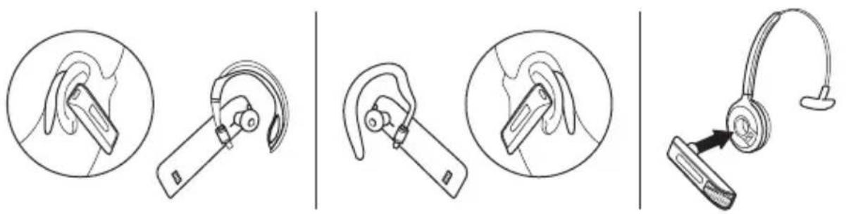 LOGITECH BH870 - Étape 2: Insérer le micro-casque BH870 dans le chargeur de voyage - 3