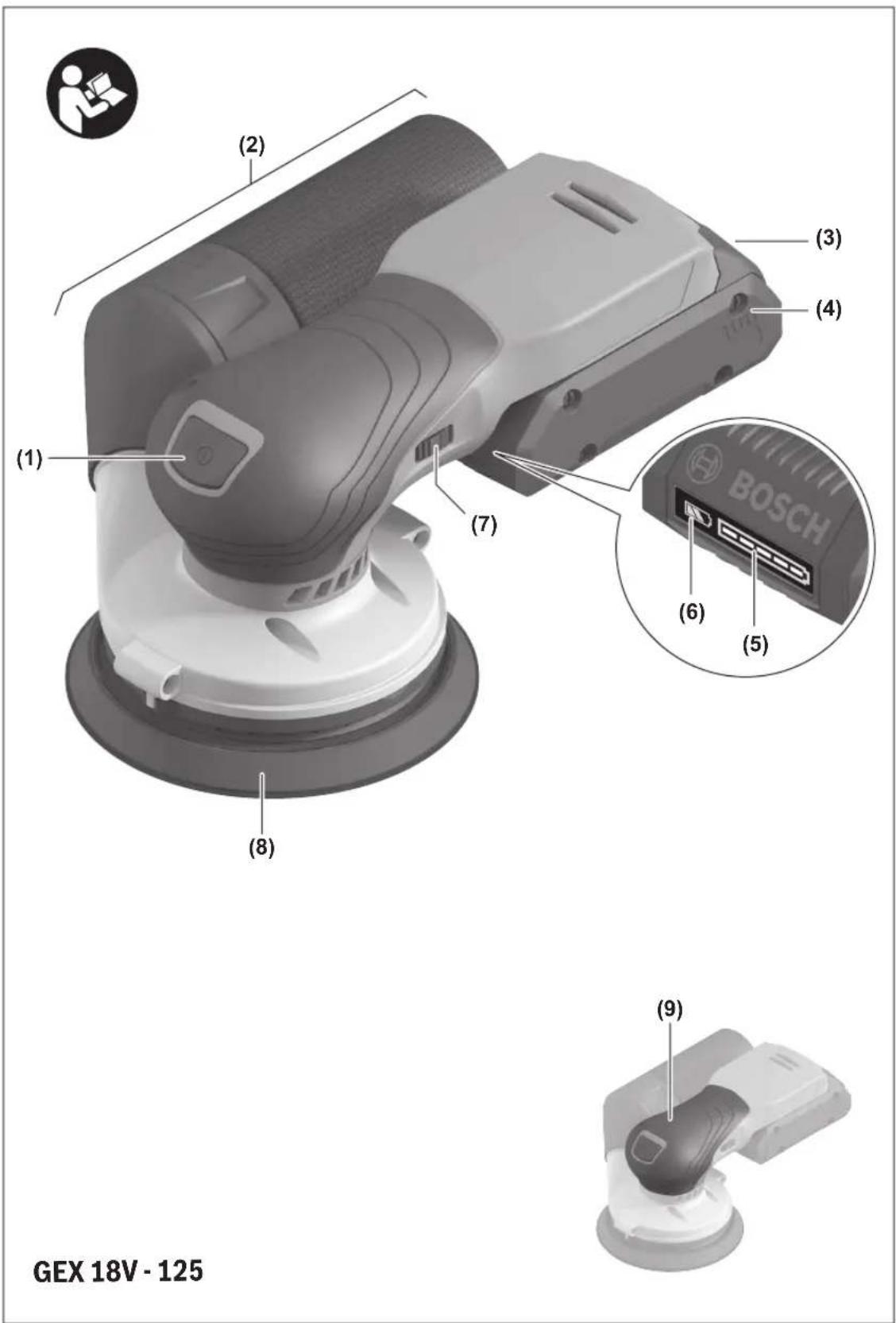 BOSCH GEX 18V125 Professional - 1