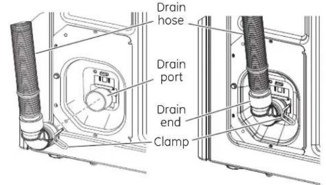 HOTPOINT HTW240ASKWS - CONNECT DRAIN HOSE TO WASHER - 1