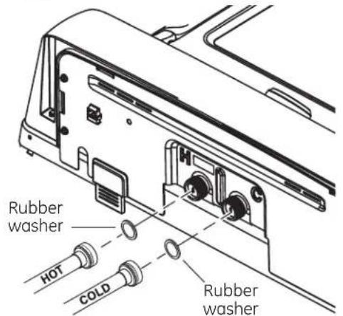 HOTPOINT HTW240ASKWS - CONNECT WATER HOSES TO WASHER - 1
