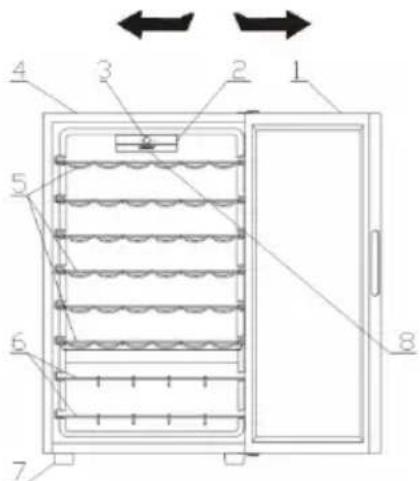 CANDY DiVino CWC 154 EELN - PORTA REVERSIBLE - 1