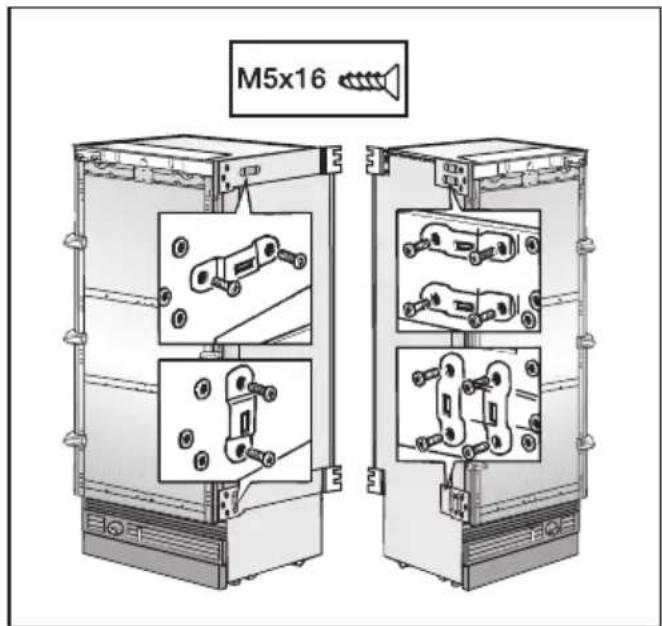 MIELE KSK 2001 - fi - Side-by-side-asennetun kylmälaiteyhdistelmän kiin-nitys - 2