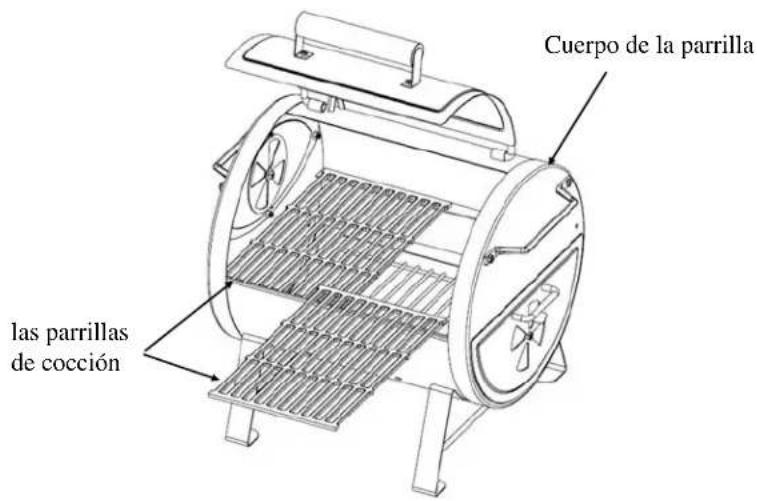 Cuerpo de la parrilla las parrillas de cocción