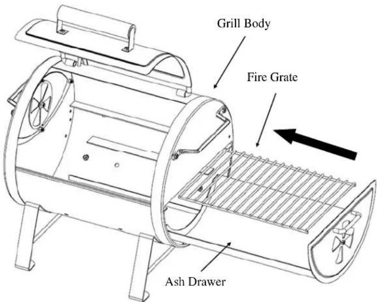 Grill Body Fire Grate Ash Drawer